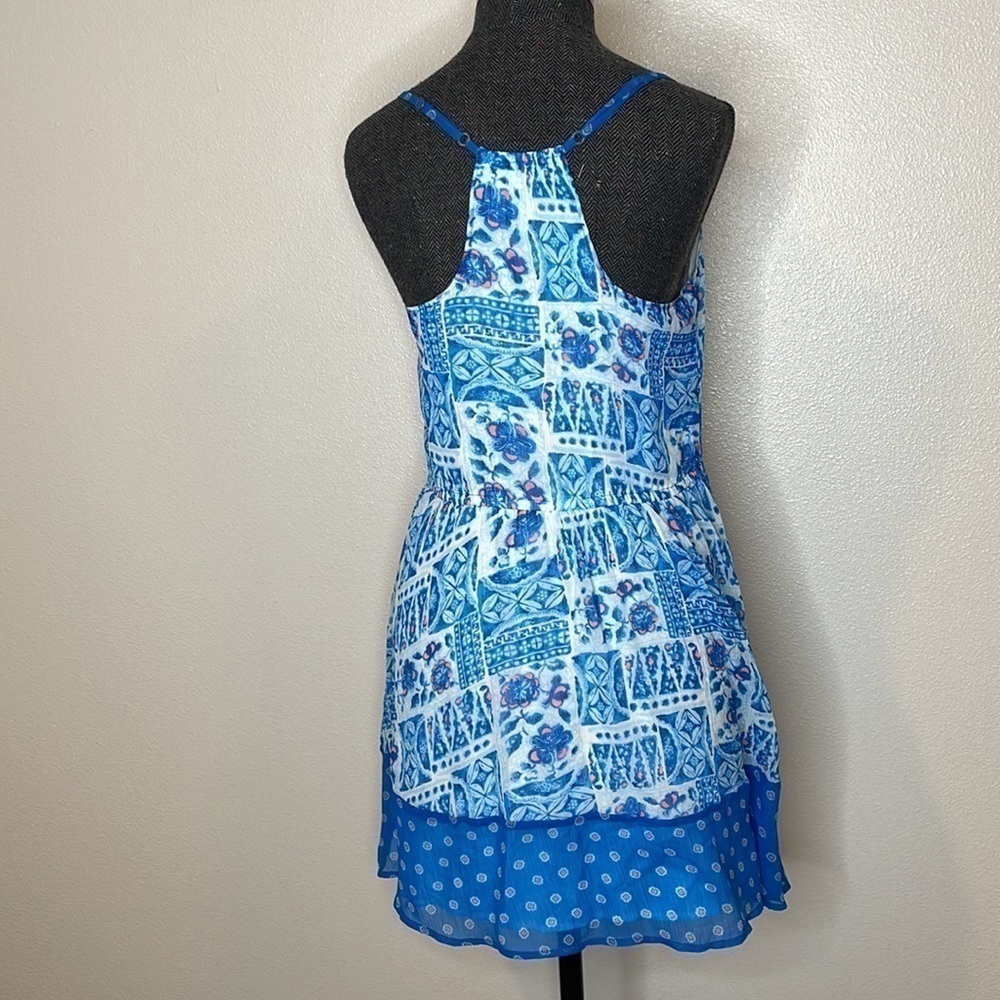 Hollister Blue Patterned Lined Dress Size medium - Picture 7 of 8